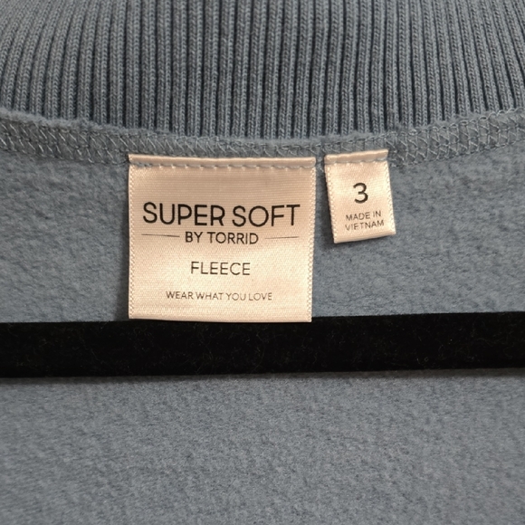 Torrid  Size 22 Super Soft Blue Fleece Pullover - Picture 2 of 7
